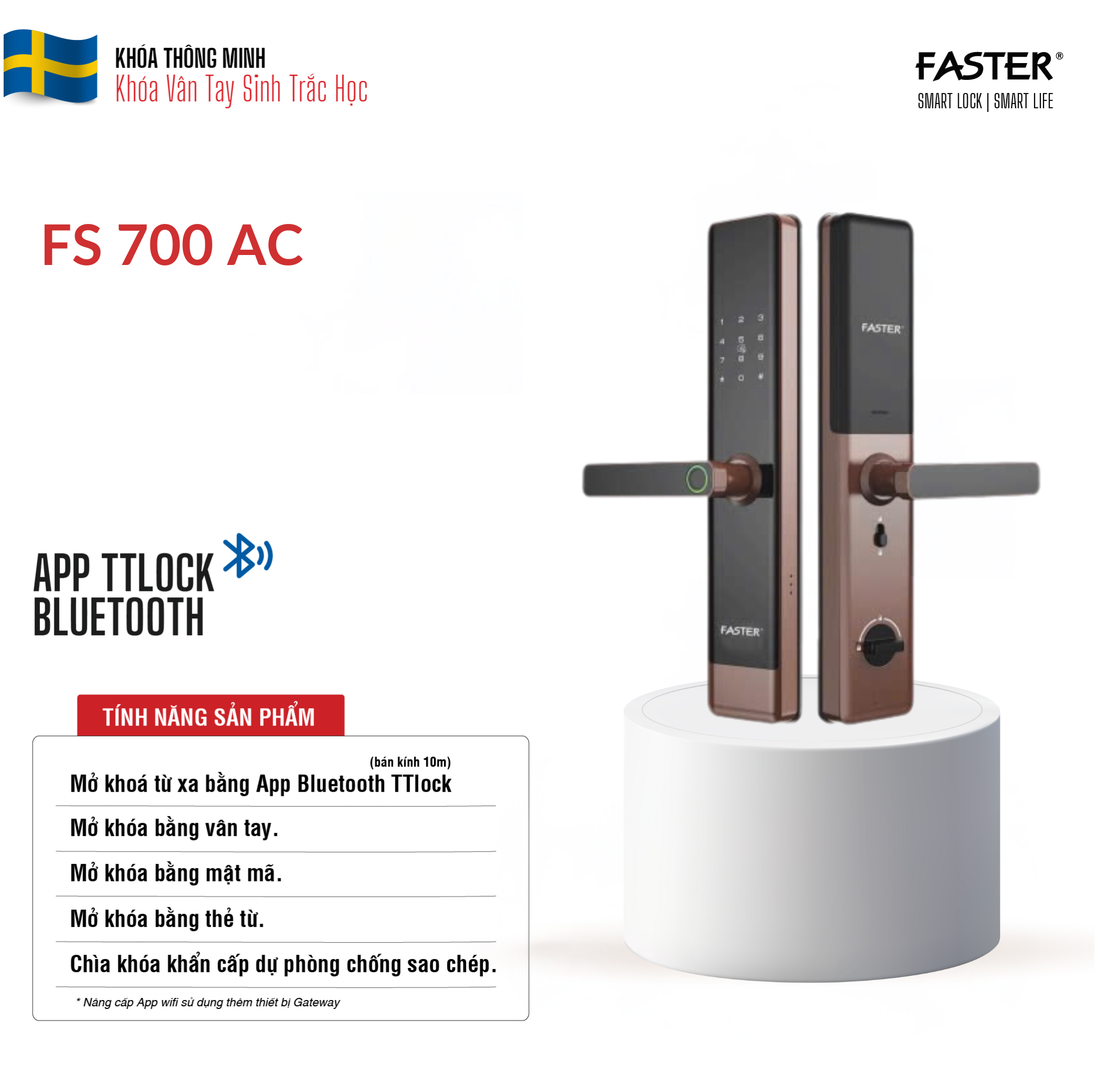 Khóa cửa vân tay FS700 AC